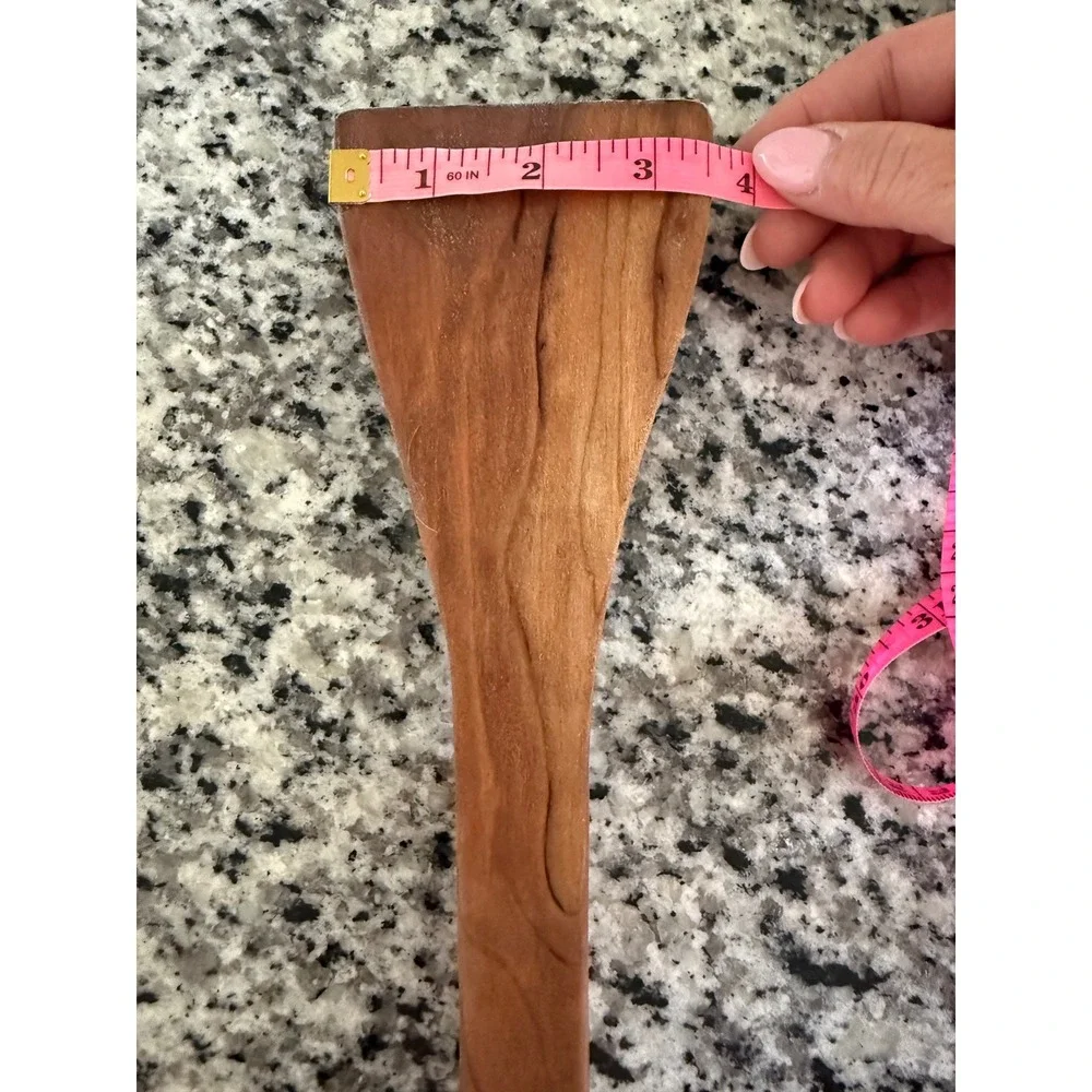 Handcrafted Wooden Kitchen Set of 2 Salad Spoon Spatula Rustic Artisan Wood